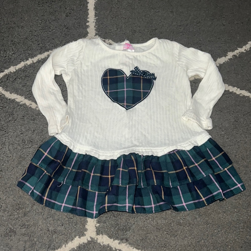 GoodLad Girls Plaid Accented Long Sleeve Top Size 2T - Picture 1 of 4